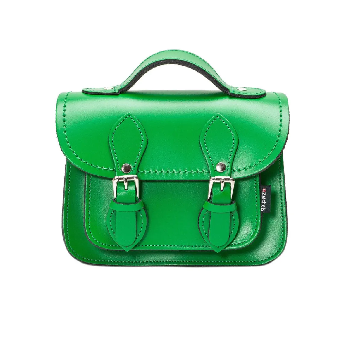 Zatchels Handmade Leather Micro Satchel - Green>Women Small Satchels|Micro Satchels