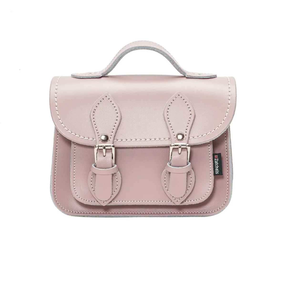 Zatchels Handmade Leather Micro Satchel - Rose Quartz>Women Small Satchels|Micro Satchels