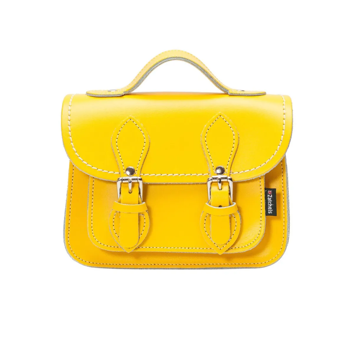 Zatchels Handmade Leather Micro Satchel - Pastel Daffodil Yellow>Women Small Satchels|Micro Satchels