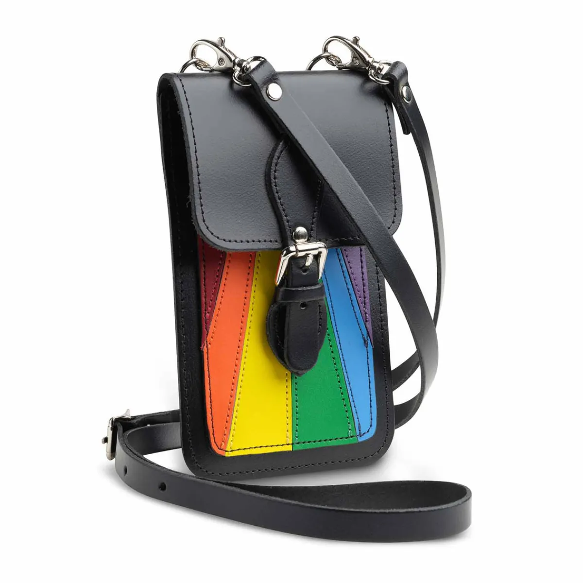 Zatchels Handmade Leather Mobile Phone Pouch Plus - Pride>Women Phone Bags|Men's Phone Bags