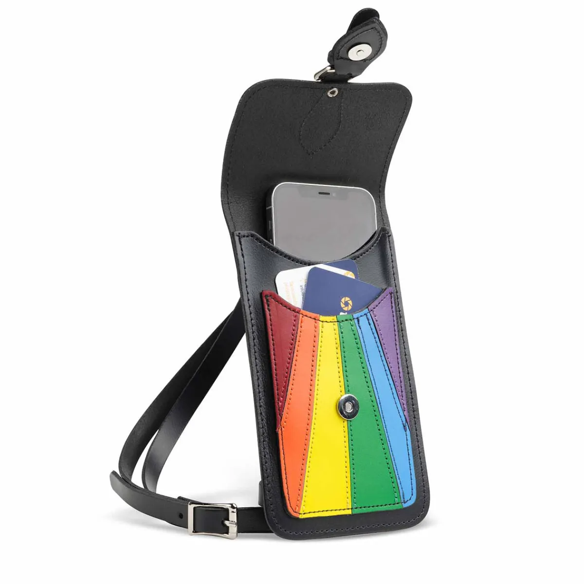 Zatchels Handmade Leather Mobile Phone Pouch Plus - Pride>Women Phone Bags|Men's Phone Bags