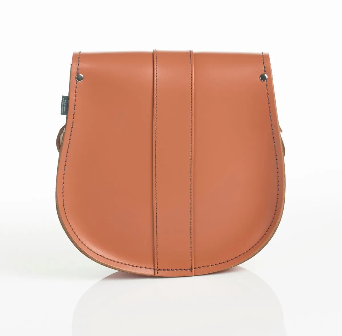 Zatchels Handmade Leather Pushlock Saddle Bag - Burnt Orange><noscript><img width=