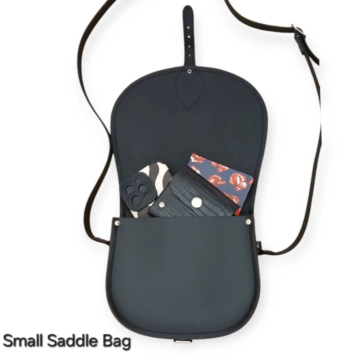 Zatchels Handmade Leather Saddle Bag - Black><noscript><img width=