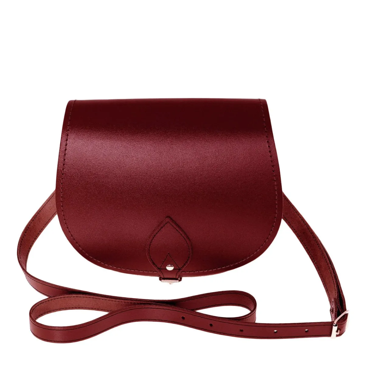 Zatchels Handmade Leather Saddle Bag - Oxblood>Women Saddle Bags