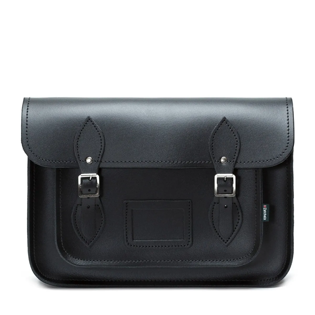 Zatchels Handmade Leather Satchel - Black>Women Classic Satchels|Classic Satchels