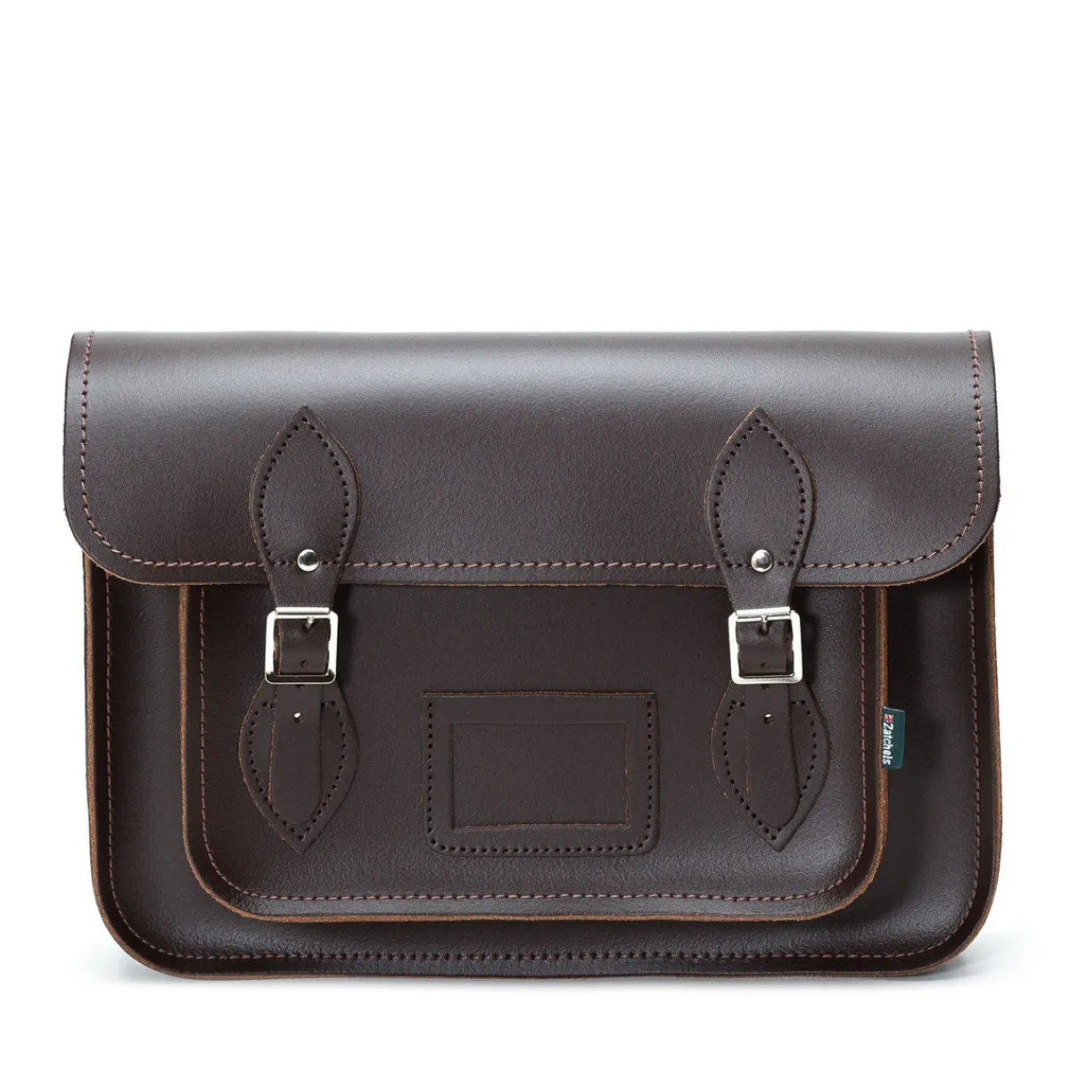 Zatchels Handmade Leather Satchel - Dark Brown>Women Classic Satchels|Classic Satchels