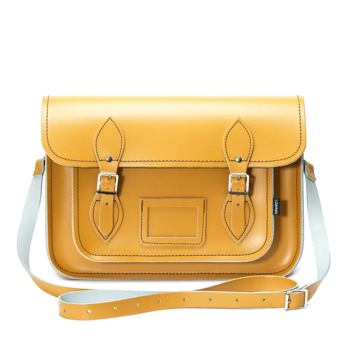 Zatchels Handmade Leather Satchel - Yellow Ochre>Women Classic Satchels|Classic Satchels