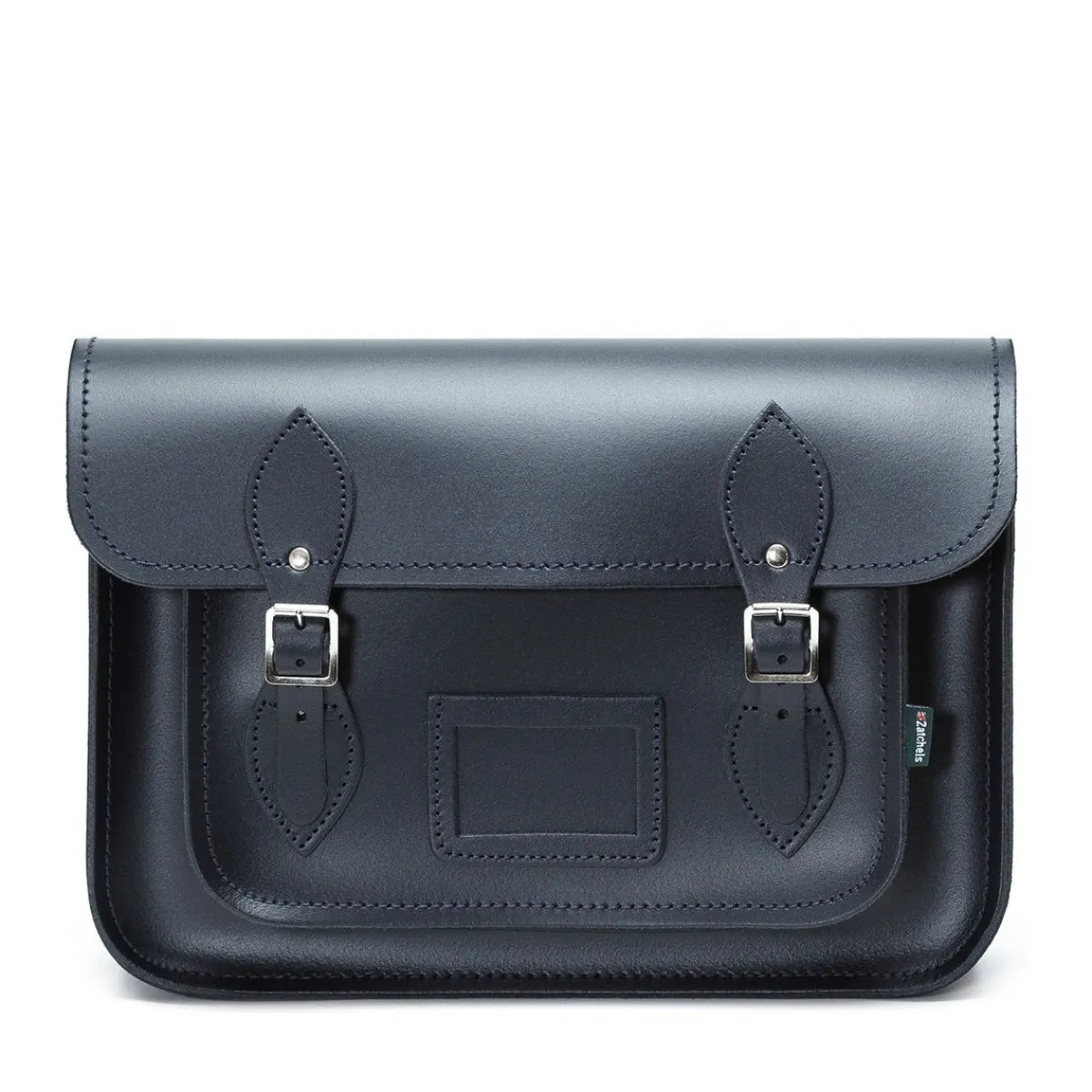 Zatchels Handmade Leather Satchel - Navy Blue>Women Classic Satchels|Classic Satchels