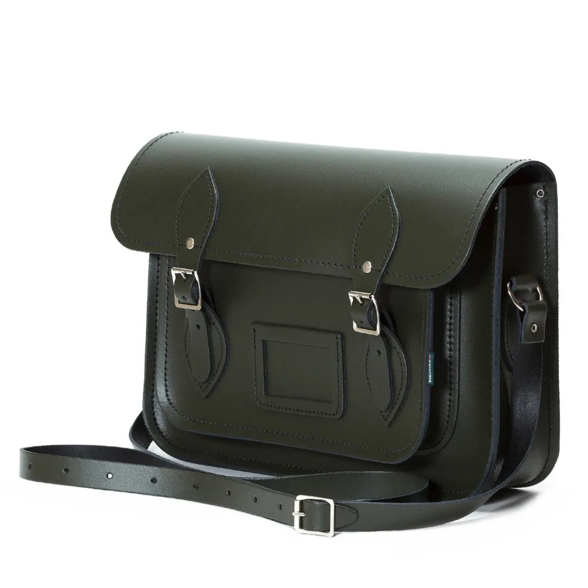Zatchels Handmade Leather Satchel - Ivy Green><noscript><img width=
