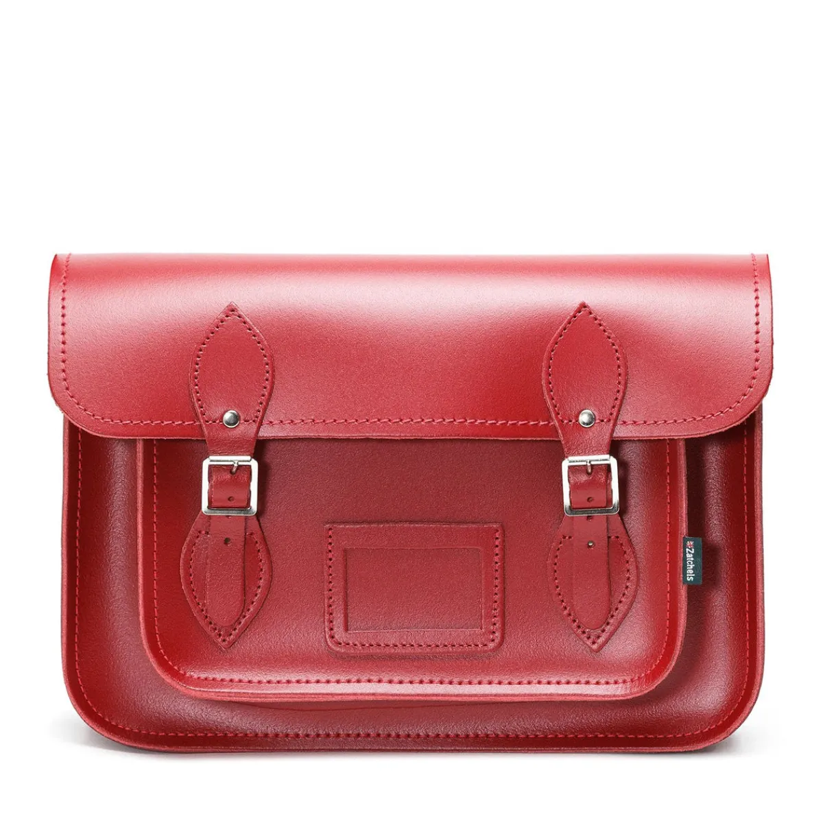 Zatchels Handmade Leather Satchel - Red>Women Classic Satchels