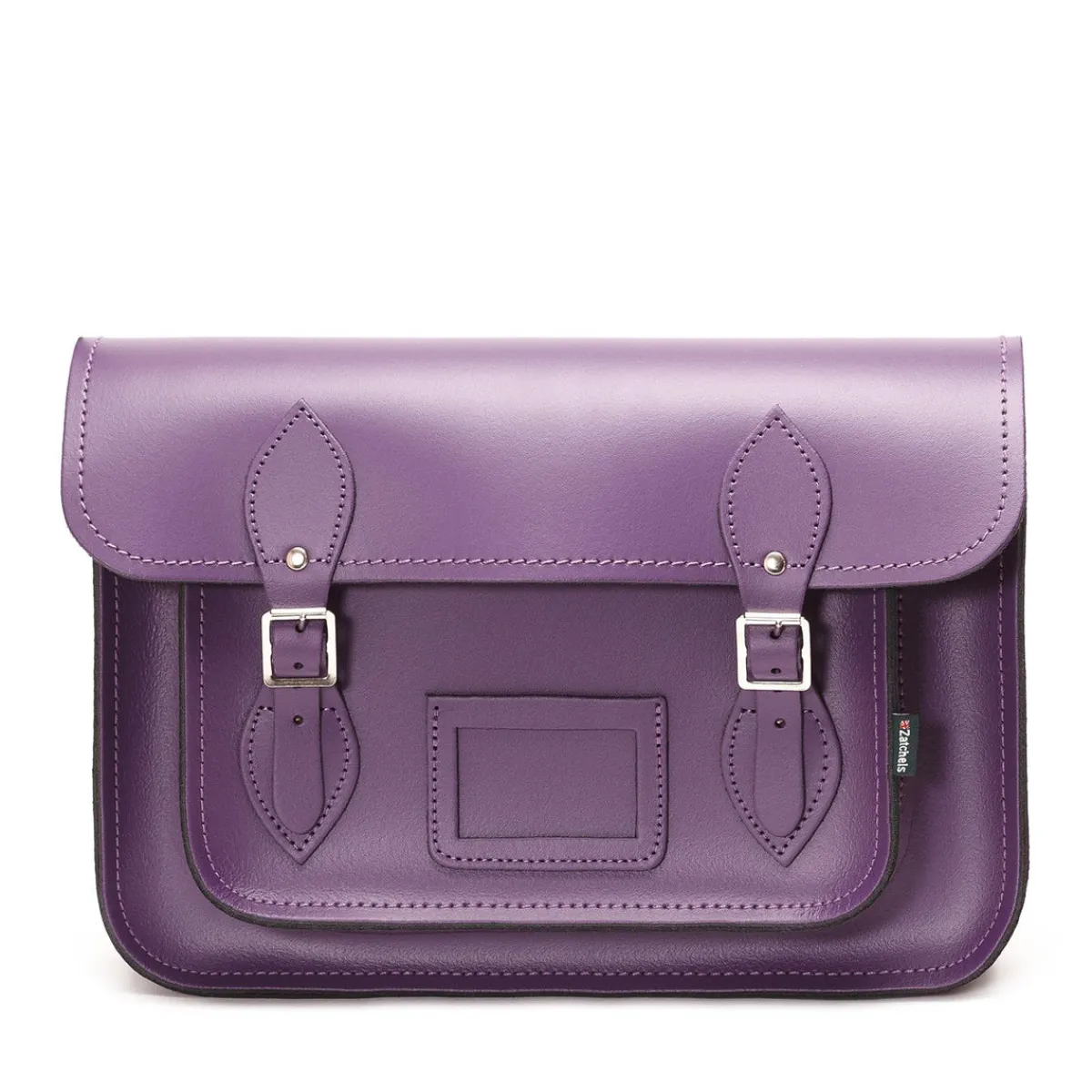 Zatchels Handmade Leather Satchel - Purple>Women Classic Satchels