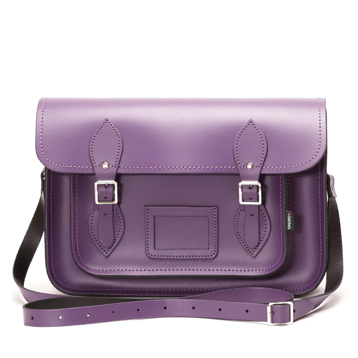 Zatchels Handmade Leather Satchel - Purple>Women Classic Satchels