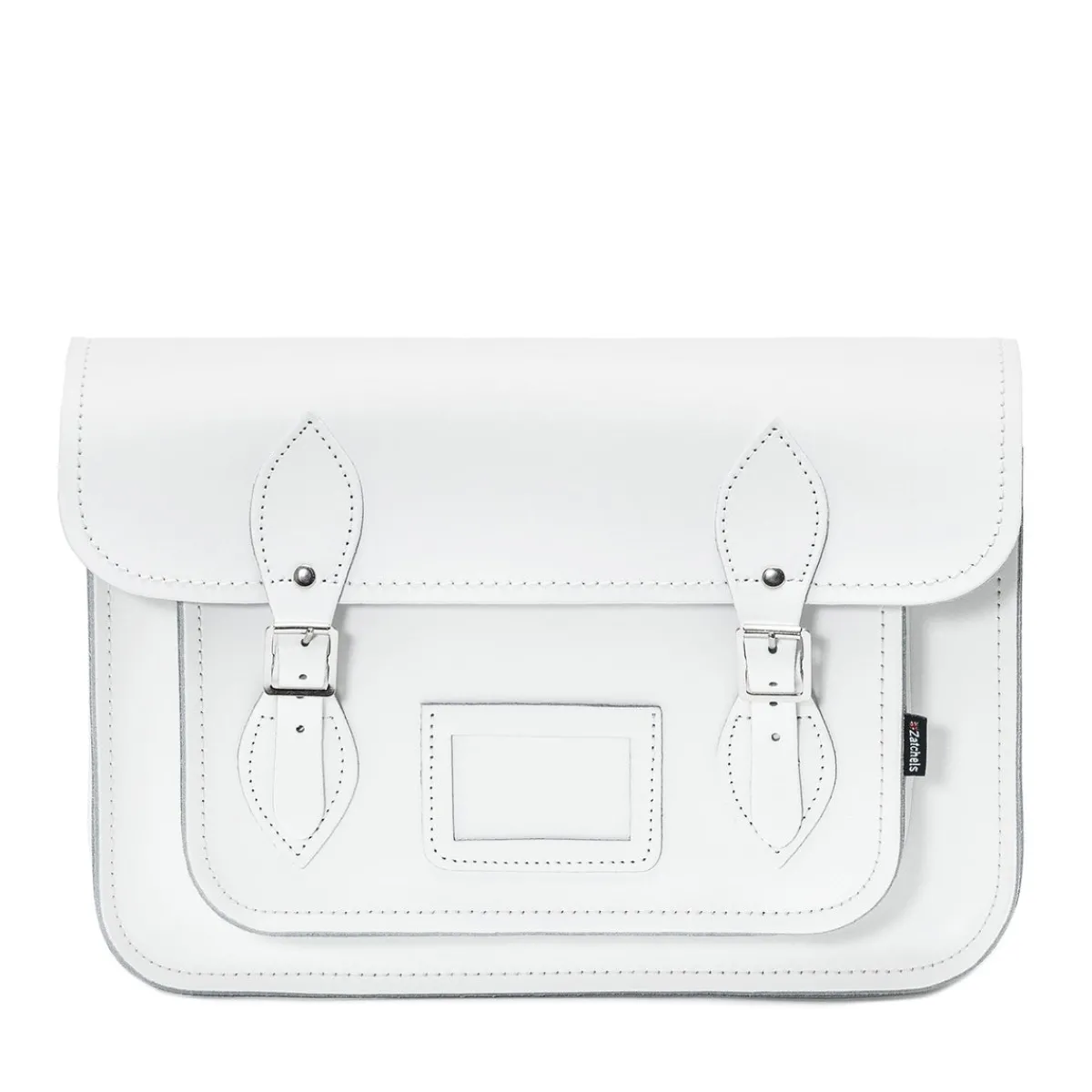 Zatchels Handmade Leather Satchel - White>Women Classic Satchels