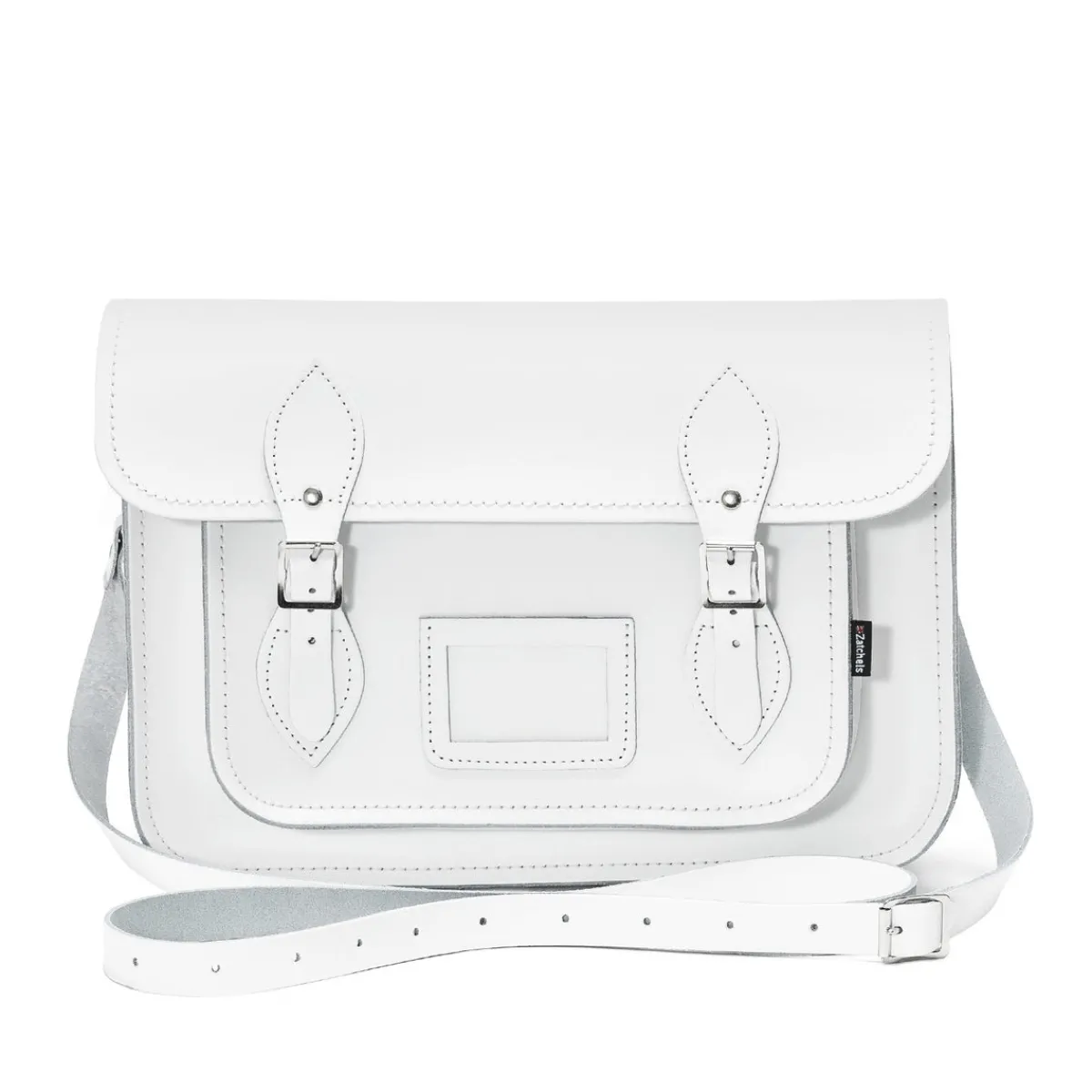 Zatchels Handmade Leather Satchel - White>Women Classic Satchels