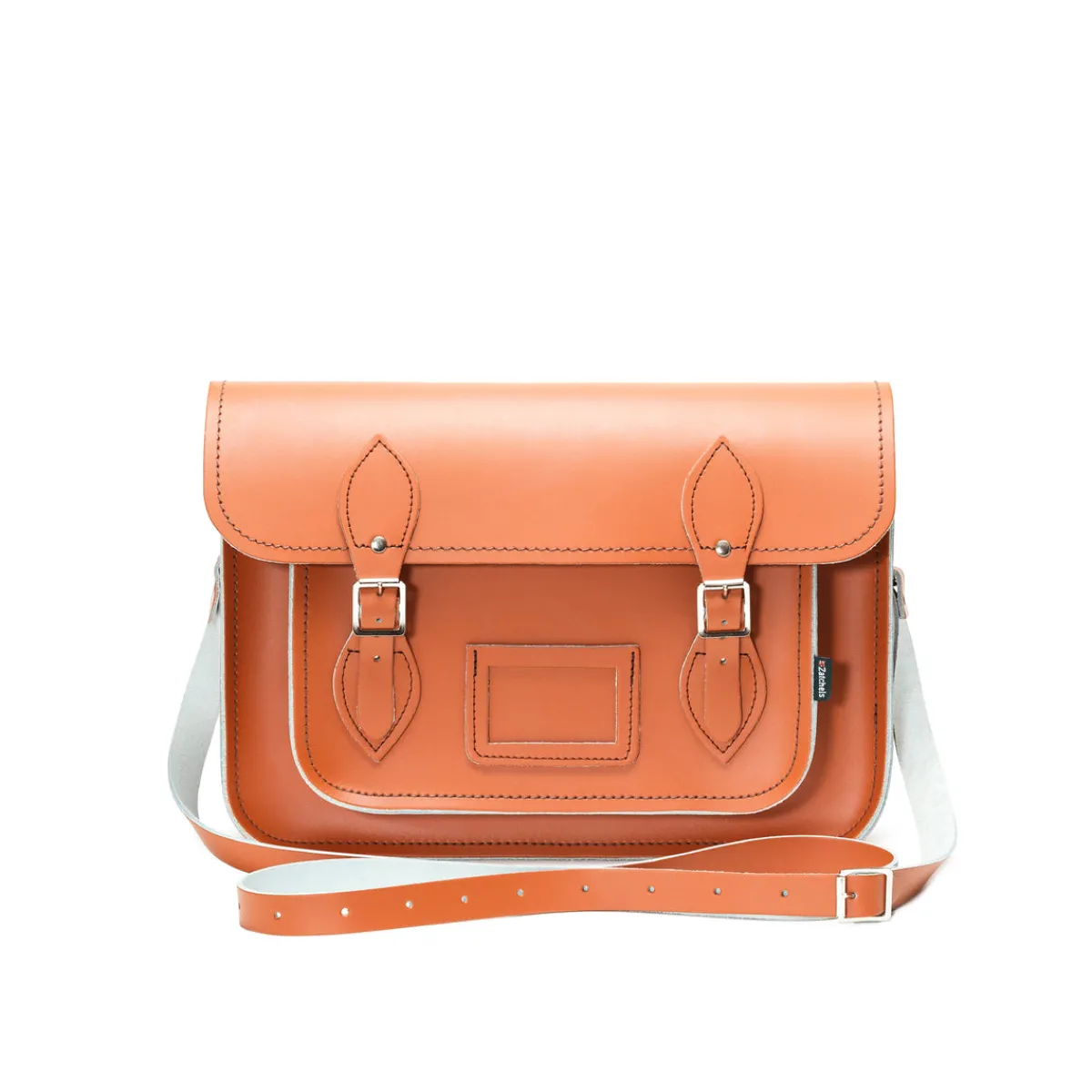 Zatchels Handmade Leather Satchel - Burnt Orange>Women Classic Satchels|Classic Satchels