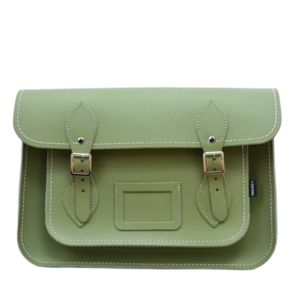 Zatchels Handmade Leather Satchel - Sage Green>Women Classic Satchels|Classic Satchels