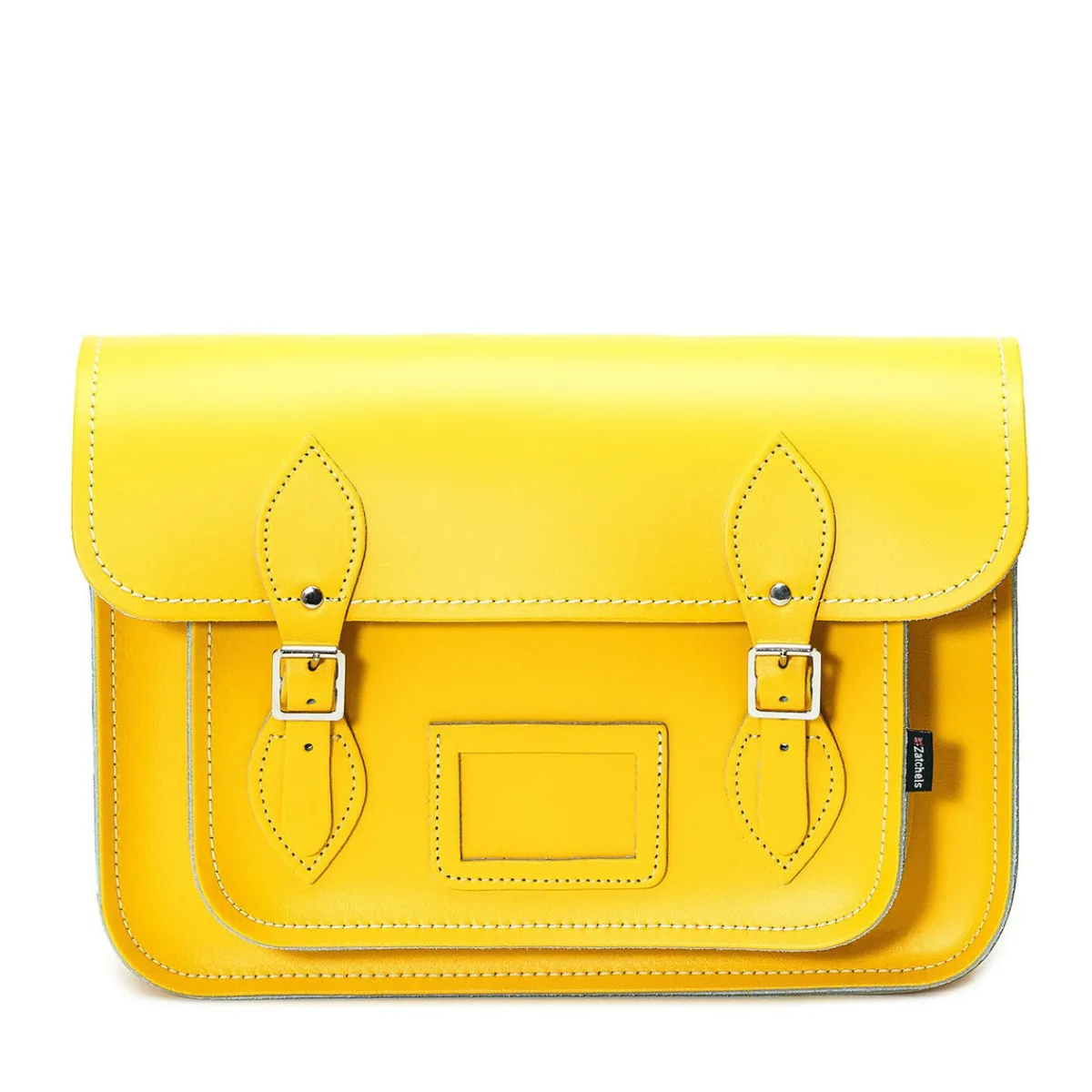 Zatchels Handmade Leather Satchel - Pastel Daffodil Yellow> Classic Satchels
