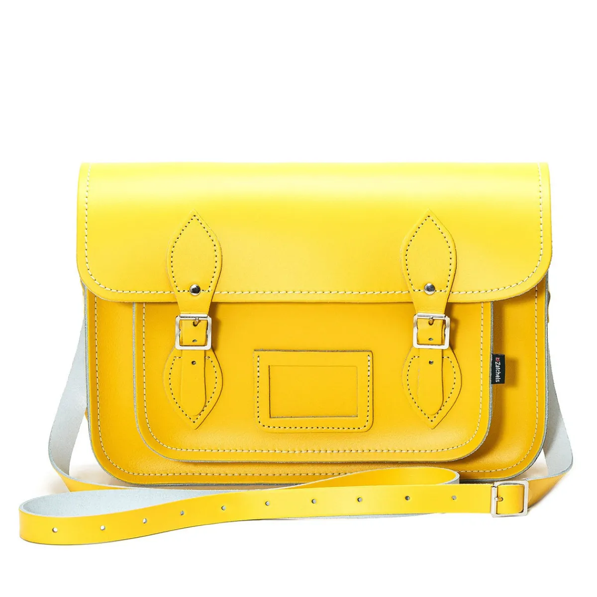 Zatchels Handmade Leather Satchel - Pastel Daffodil Yellow> Classic Satchels