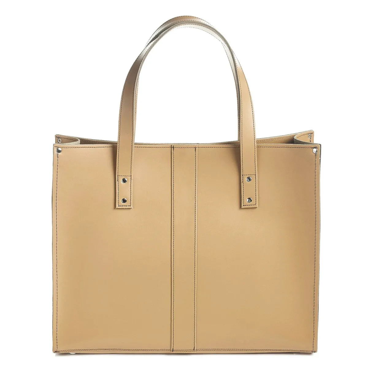 Zatchels Handmade Leather Shopper - Iced Coffee>Women Shoppers And Tote Bags
