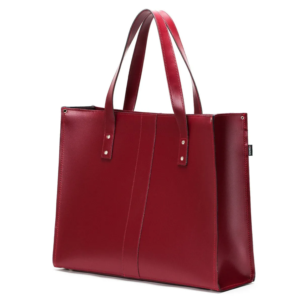 Zatchels Handmade Leather Shopper - Oxblood>Women Shoppers And Tote Bags