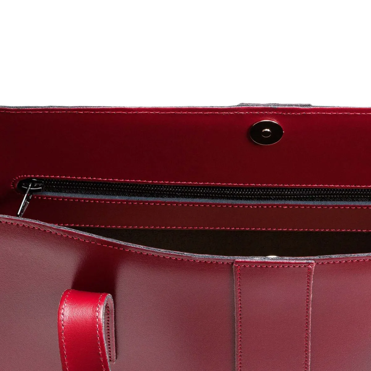 Zatchels Handmade Leather Shopper - Oxblood><noscript><img width=