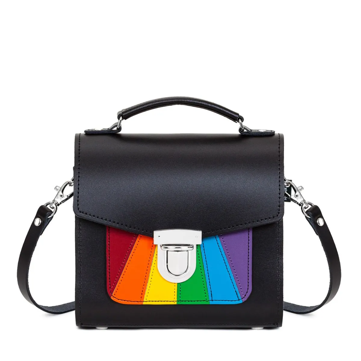 Zatchels Handmade Leather Sugarcube Handbag - Pride>Women Cross Body Bags|Sugarcubes
