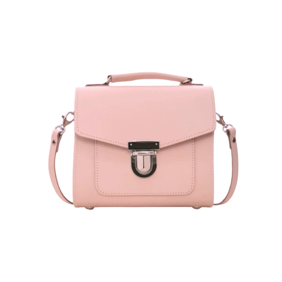 Zatchels Handmade Leather Sugarcube Handbag - Cherry Blossom>Women Cross Body Bags|Sugarcubes
