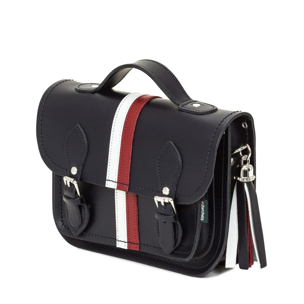 Zatchels Leather Midi Satchel - British Edit>Women Small Satchels|Midi Satchels
