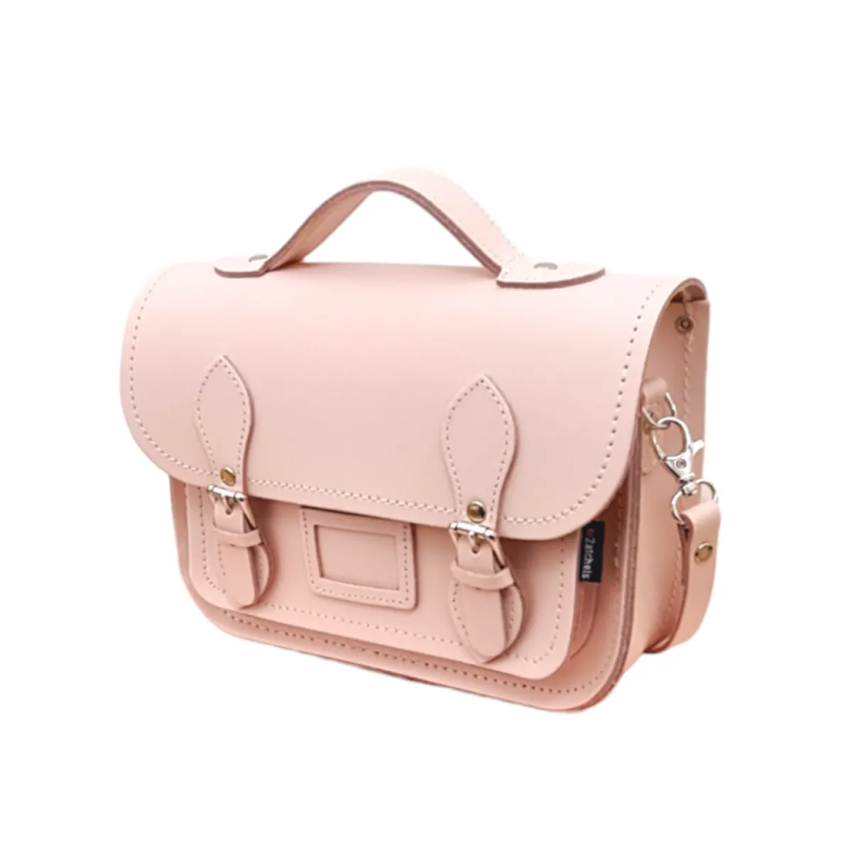 Zatchels Leather Midi Satchel - Cherry Blossom>Women Small Satchels|Midi Satchels