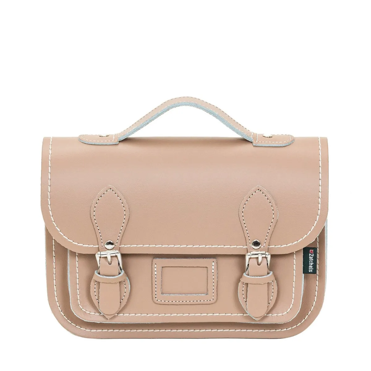 Zatchels Leather Midi Satchel - Iced Coffee>Women Small Satchels|Midi Satchels