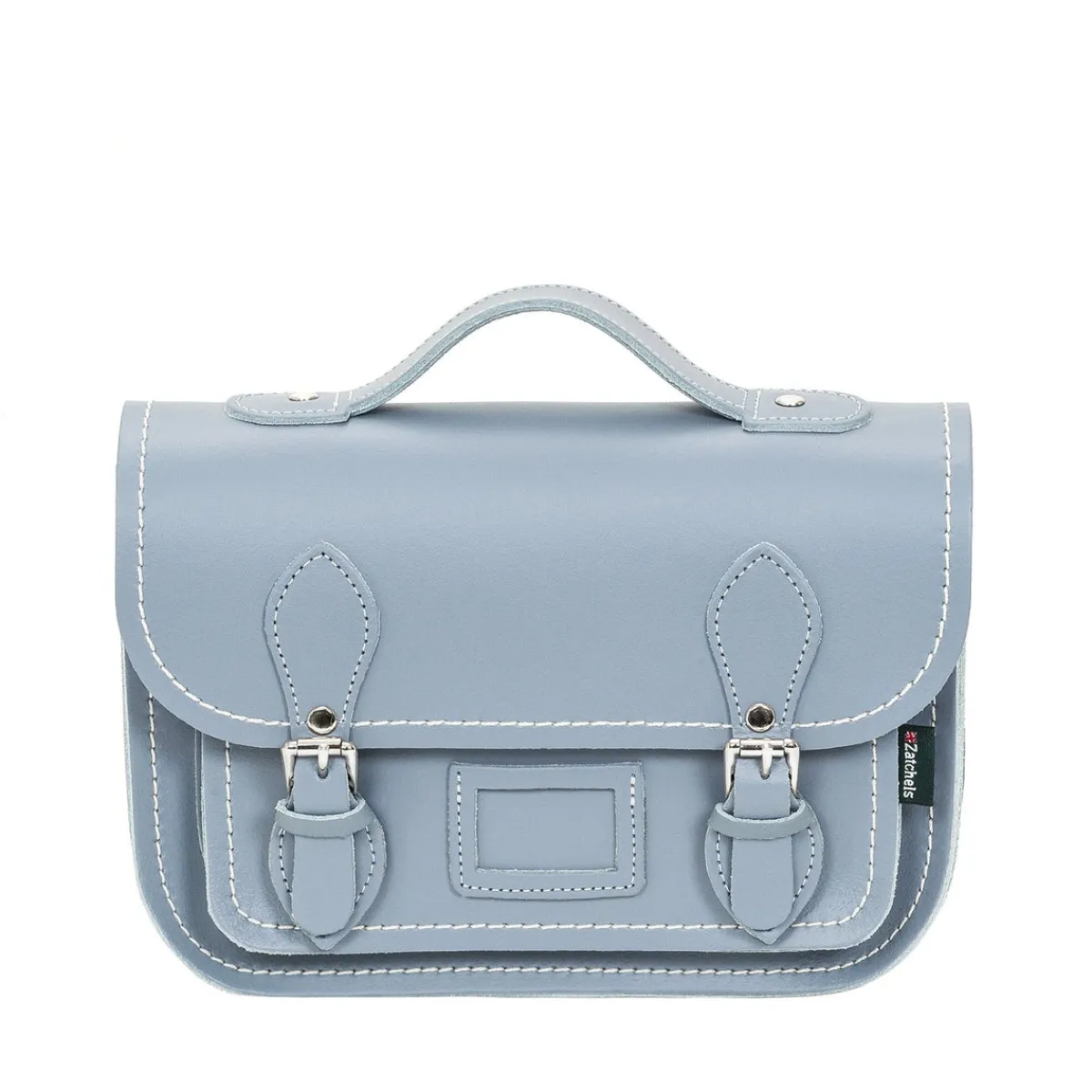 Zatchels Leather Midi Satchel - Lilac Grey>Women Small Satchels|Midi Satchels