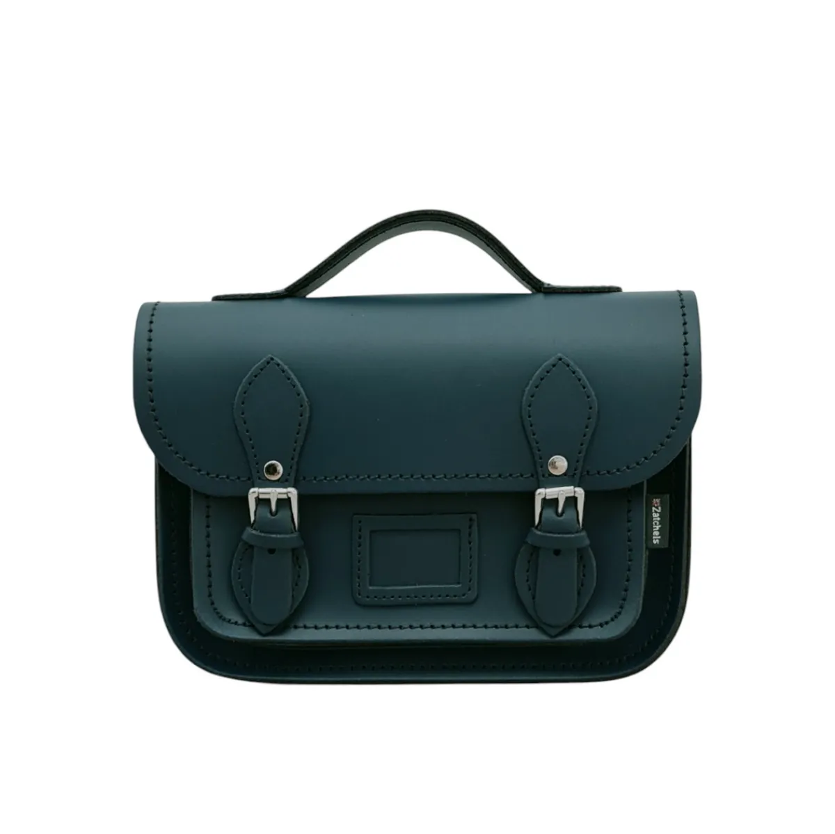 Zatchels Leather Midi Satchel - Pine>Women Small Satchels|Midi Satchels