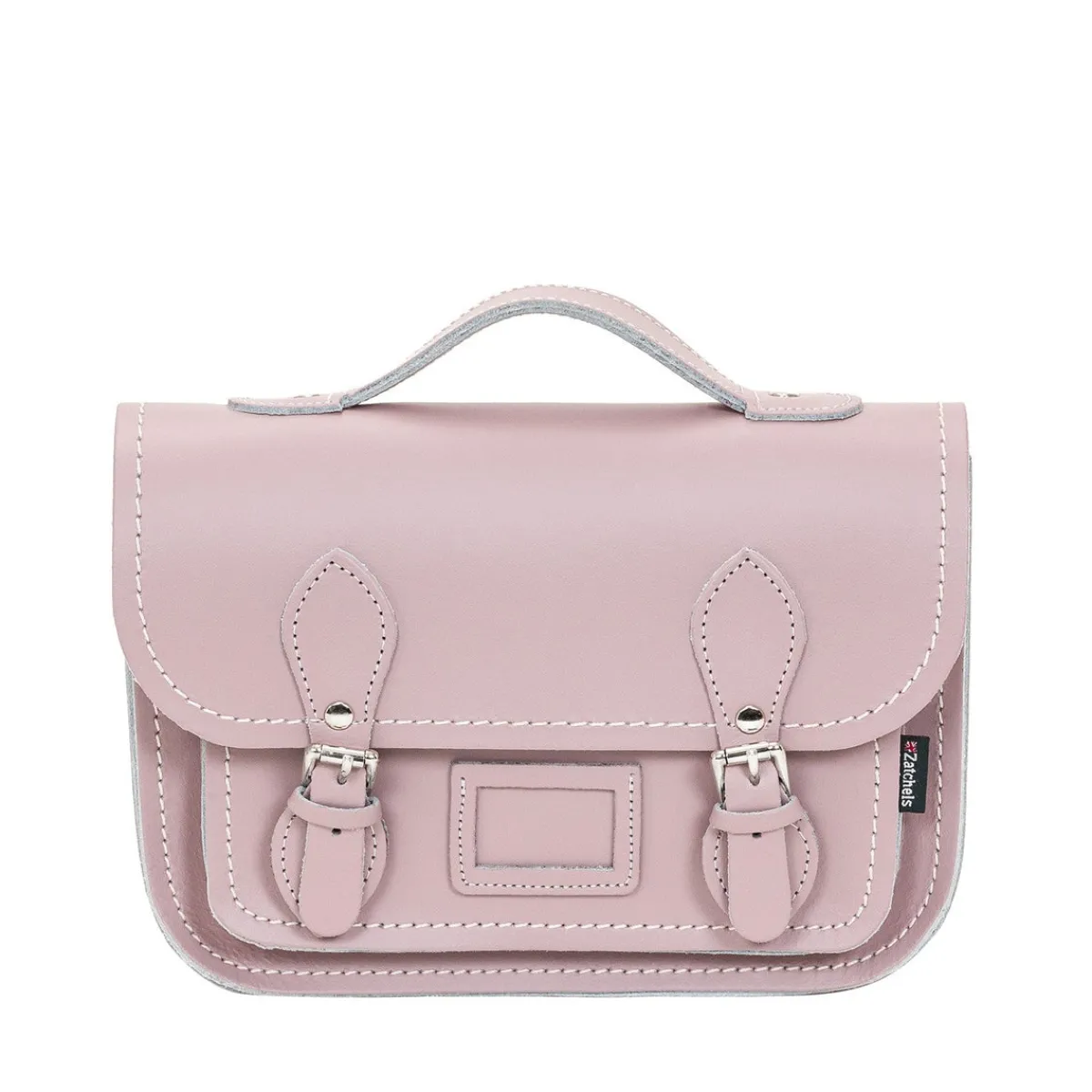 Zatchels Leather Midi Satchel - Rose Quartz>Women Small Satchels|Midi Satchels