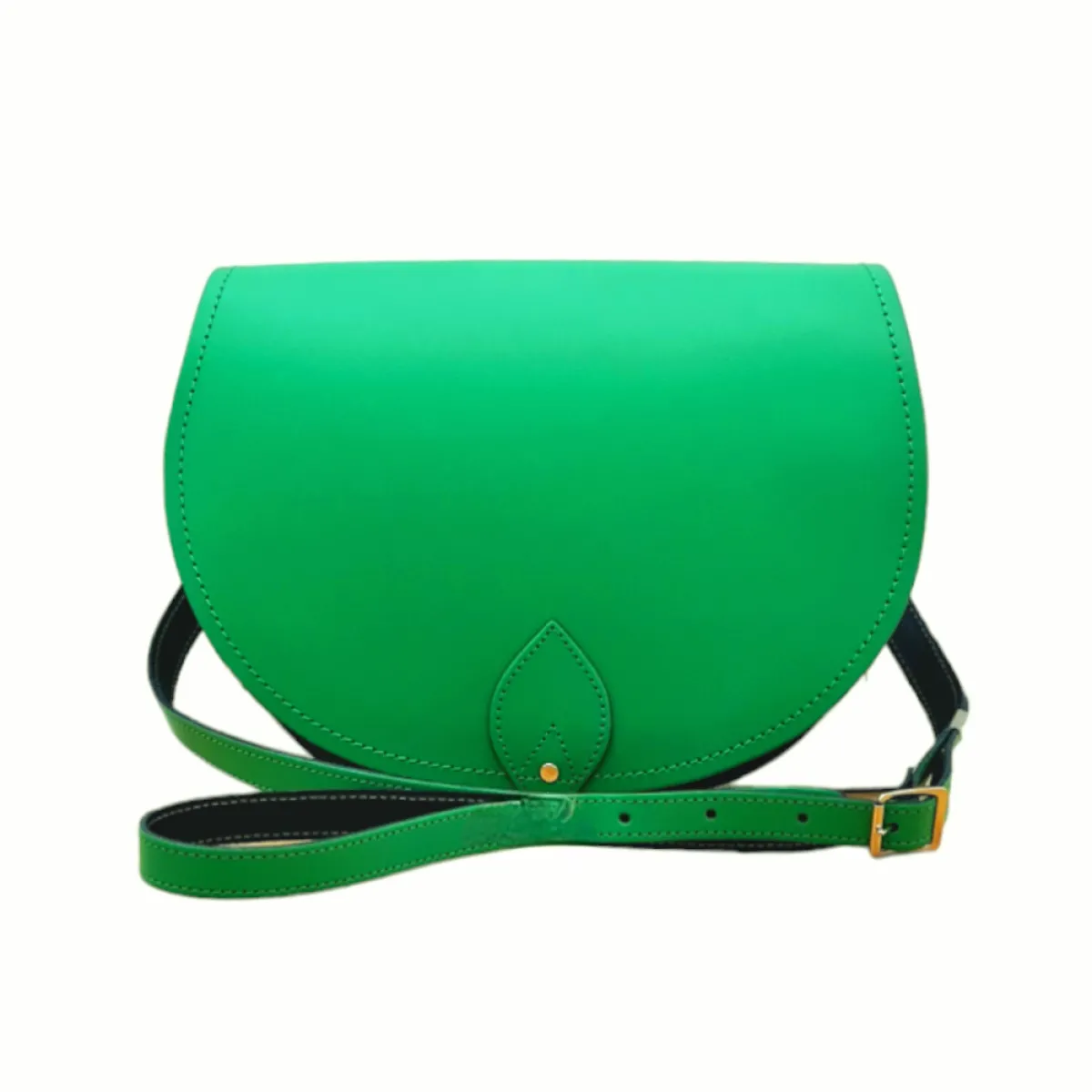 Zatchels Leather Saddle Bag - Green Large - In Stock & Ready to Ship>Women Saddle Bags