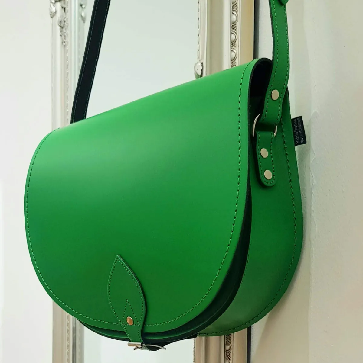 Zatchels Leather Saddle Bag - Green Large - In Stock & Ready to Ship>Women Saddle Bags