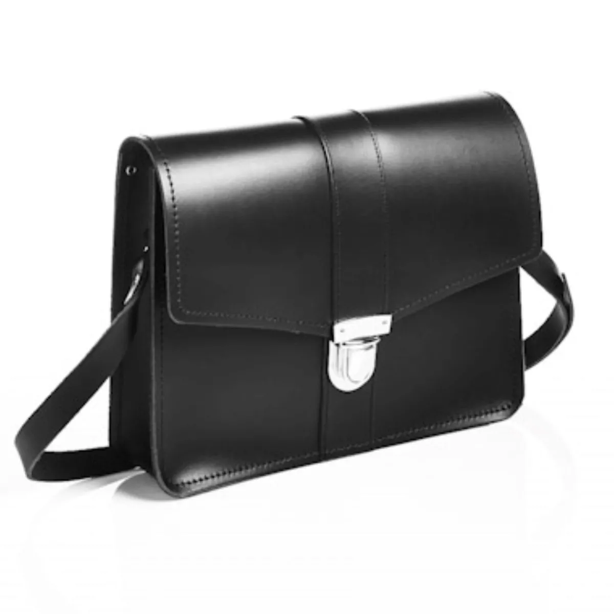 Zatchels Leather Shoulder Bag - Black>Women Cross Body Bags