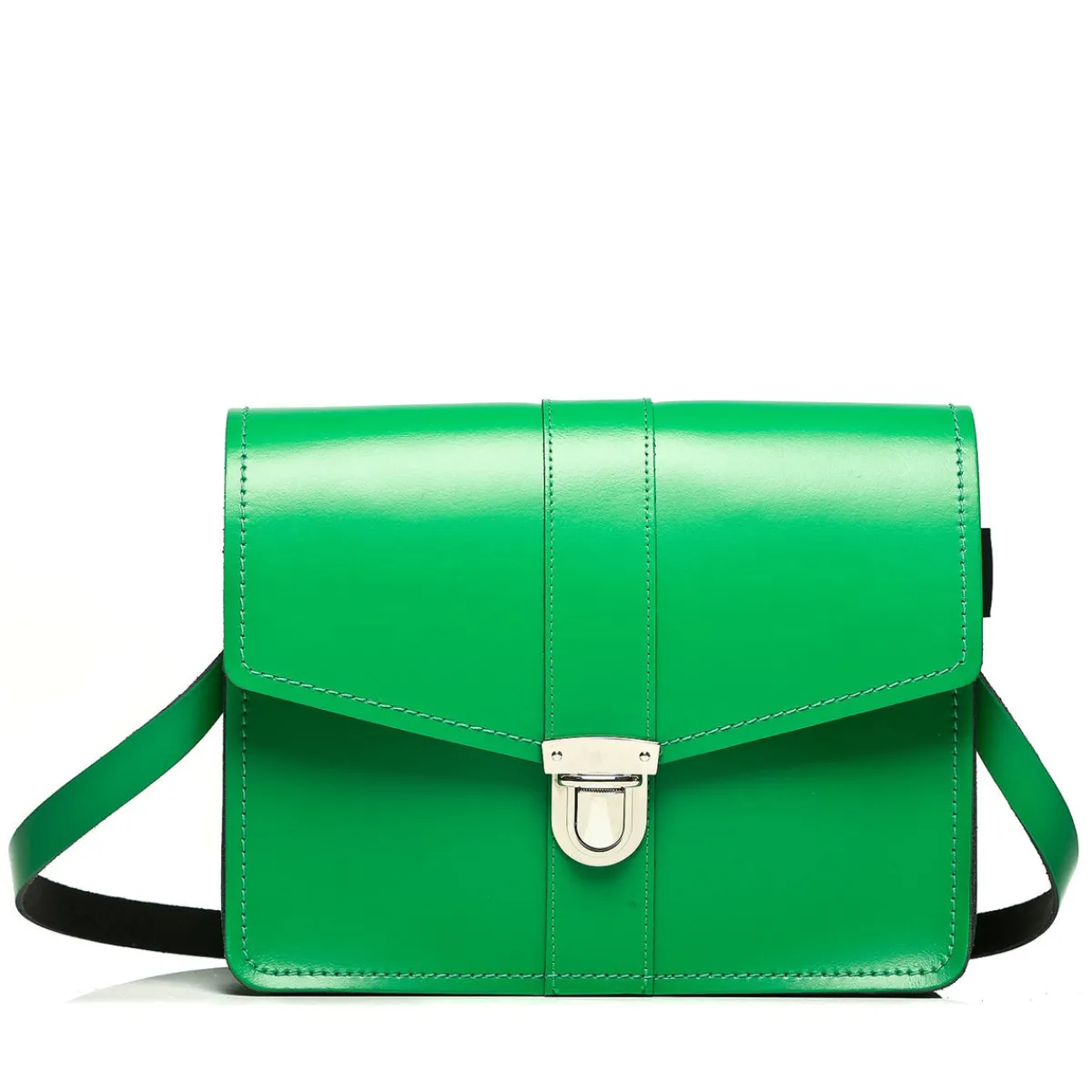 Zatchels Leather Shoulder Bag - Green>Women Cross Body Bags