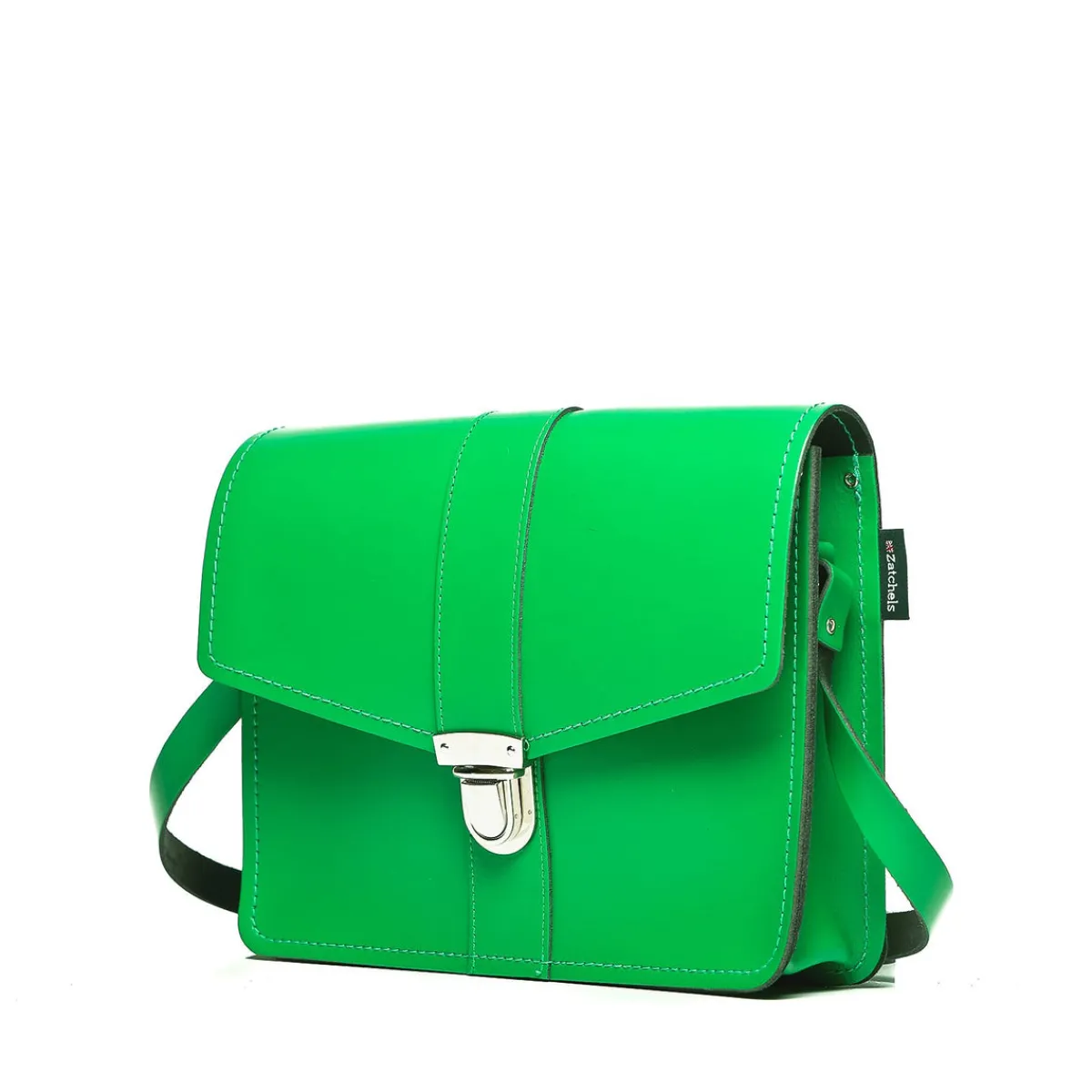 Zatchels Leather Shoulder Bag - Green>Women Cross Body Bags