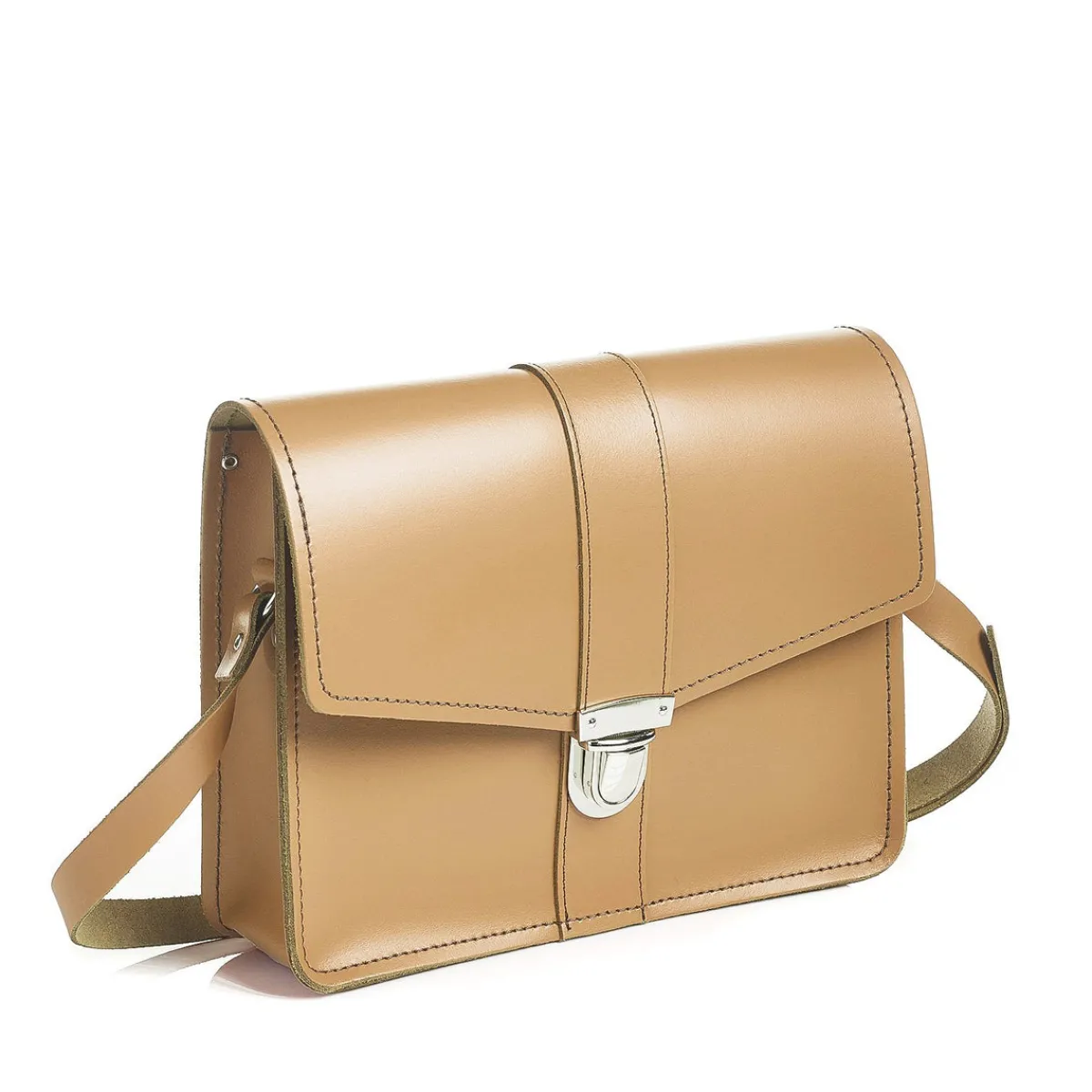 Zatchels Leather Shoulder Bag - Iced Coffee>Women Cross Body Bags