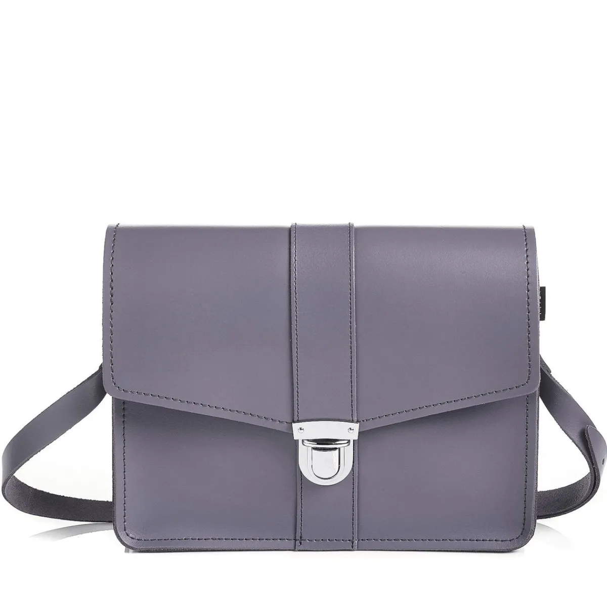 Zatchels Leather Shoulder Bag - Lilac Grey>Women Cross Body Bags
