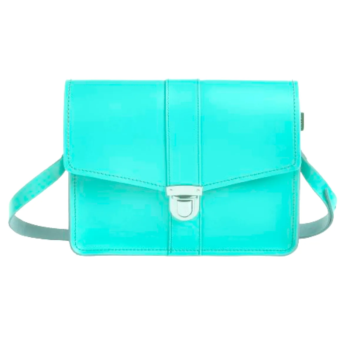 Zatchels Leather Shoulder Bag - Limpet - Shell Blue>Women Cross Body Bags