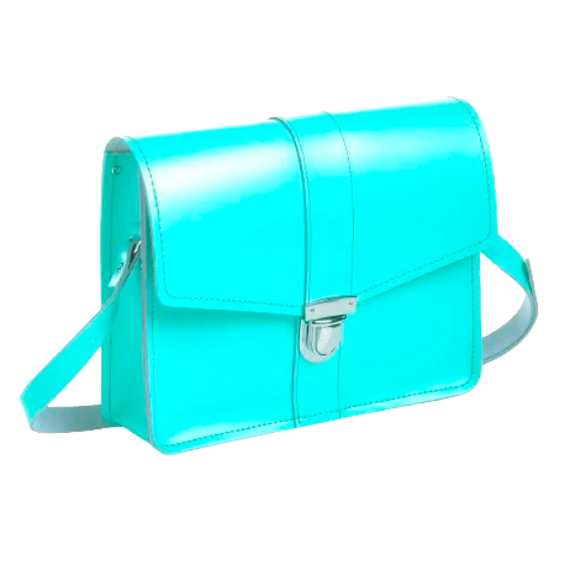 Zatchels Leather Shoulder Bag - Limpet - Shell Blue>Women Cross Body Bags