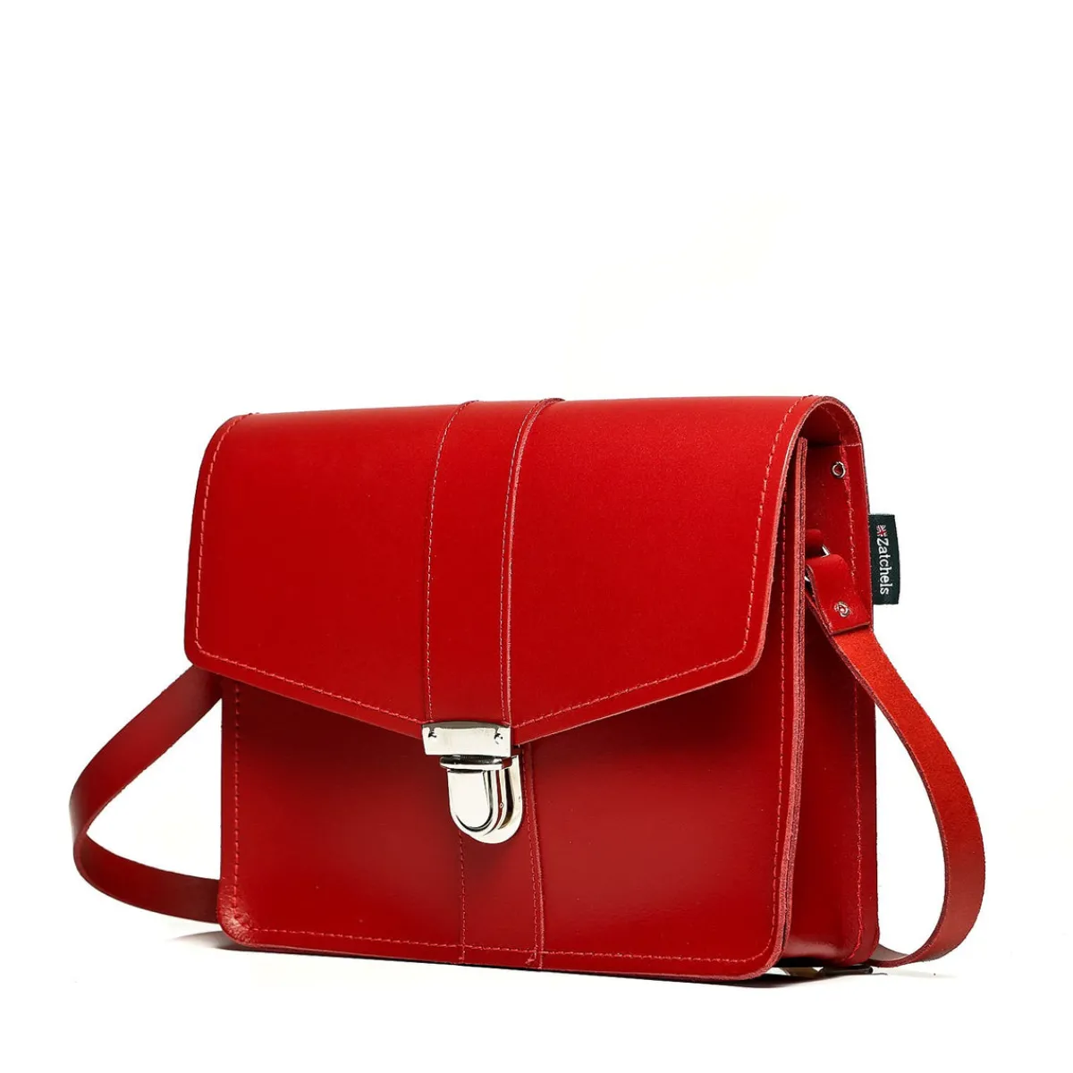 Zatchels Leather Shoulder Bag - Red>Women Cross Body Bags