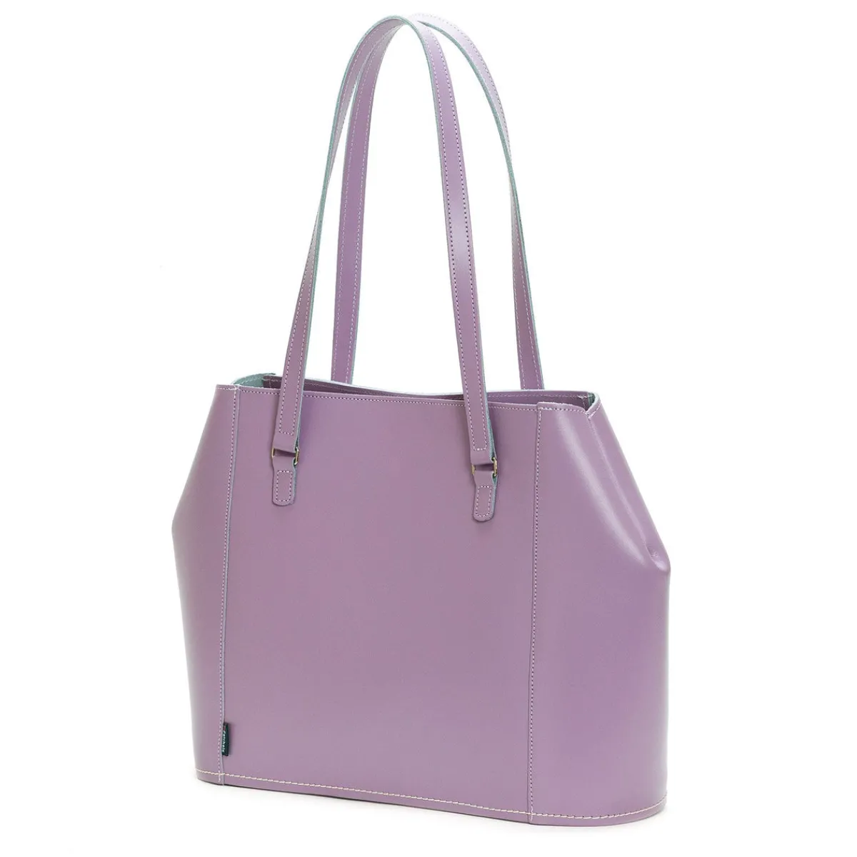 Zatchels Leather Tote Bag - Pastel Violet>Women Shoppers And Tote Bags