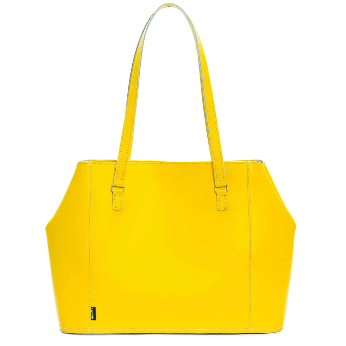 Zatchels Leather Tote Bag - Pastel Daffodil Yellow>Women Shoppers And Tote Bags