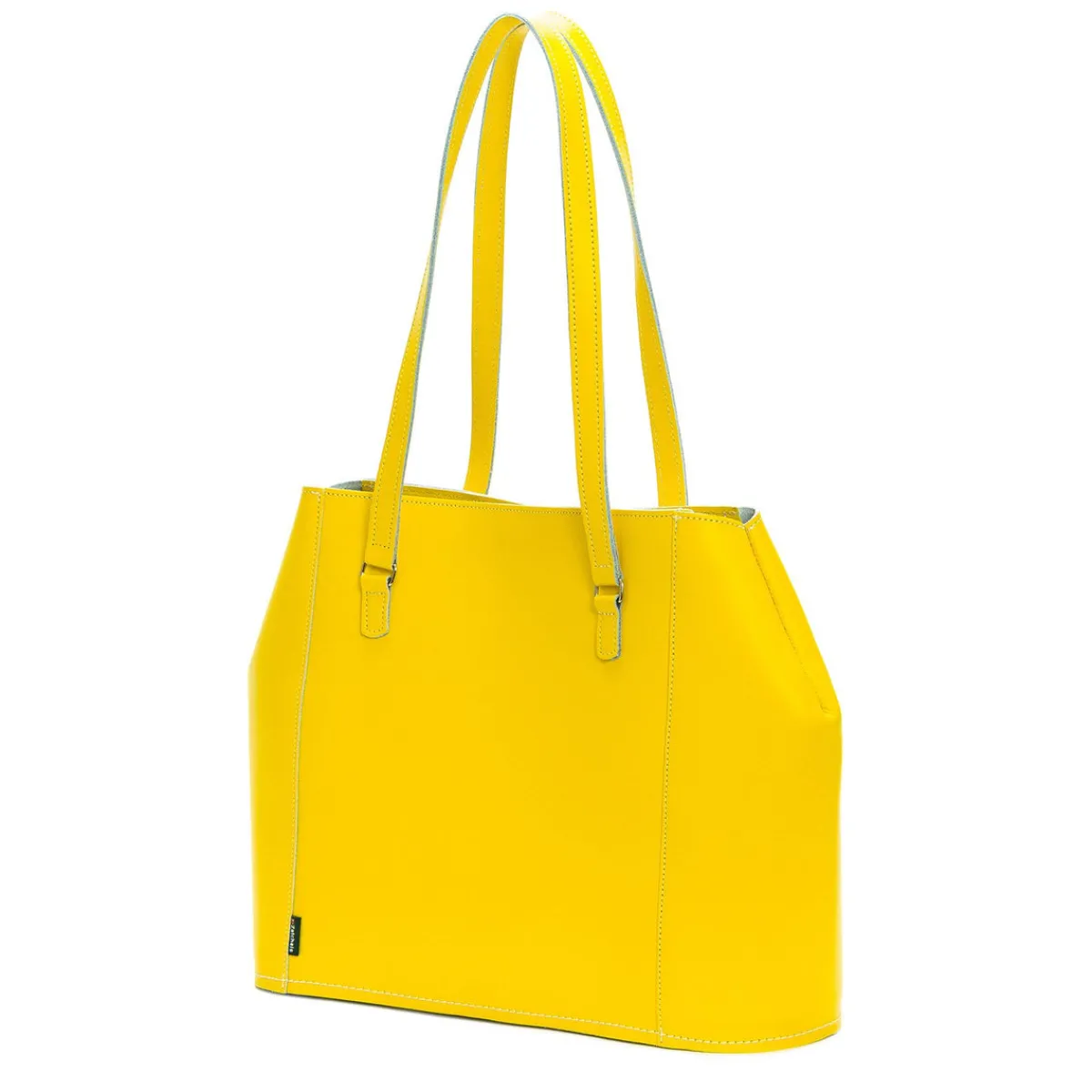 Zatchels Leather Tote Bag - Pastel Daffodil Yellow>Women Shoppers And Tote Bags