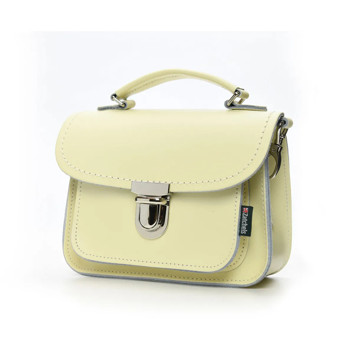 Zatchels Luna Handmade Leather Bag - Cream>Women Small Satchels|Luna