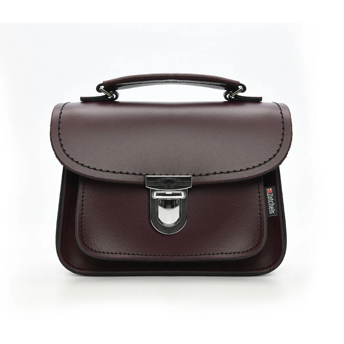 Zatchels Luna Handmade Leather Bag - Marsala Red>Women Small Satchels|Luna