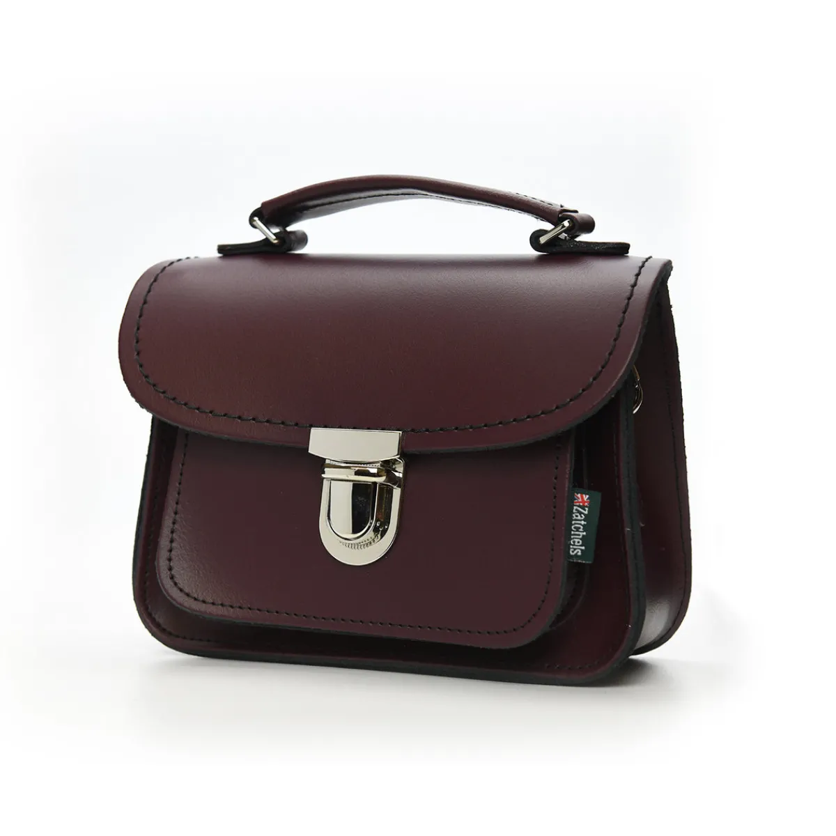 Zatchels Luna Handmade Leather Bag - Marsala Red>Women Small Satchels|Luna