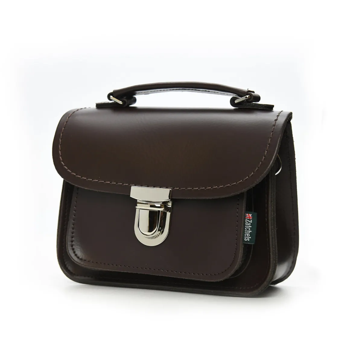 Zatchels Luna Handmade Leather Bag - Dark Brown>Women Small Satchels|Luna